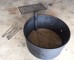 Campfire Ring with Swing Away Grate